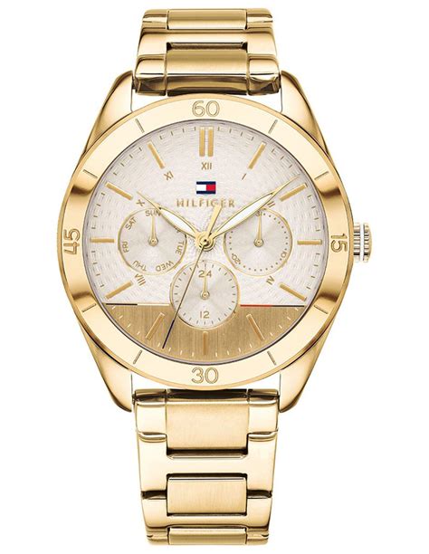 reloj dorado mujer tommy